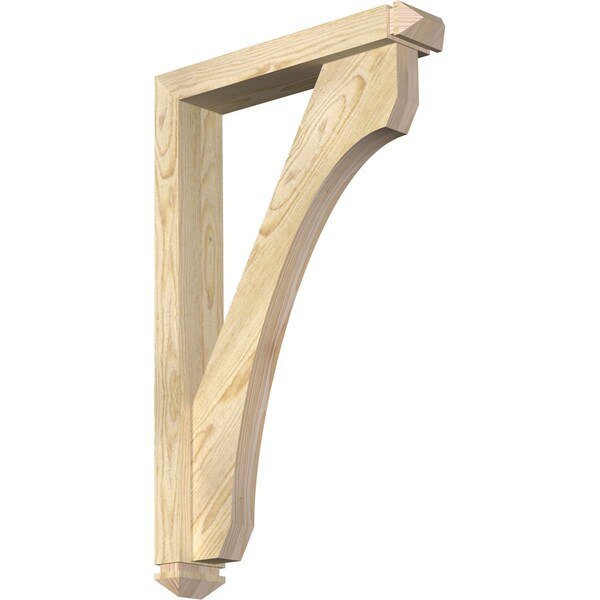 Ekena Millwork Legacy Arts and Crafts Rough Sawn Bracket w/ Offset Brace, Douglas Fir, 4"W x 20"D x 32"H BKT0402X20X32LEC03RDF - main
